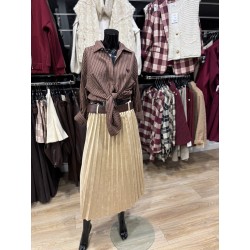 Axo - chemise rayé choco...