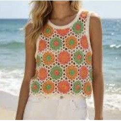 Axo - top broderie fleurs (...